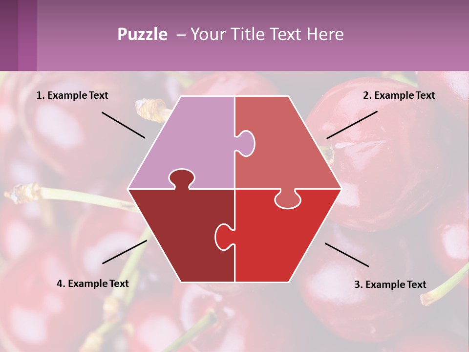 A Bunch Of Cherries With Water Droplets On Them PowerPoint Template