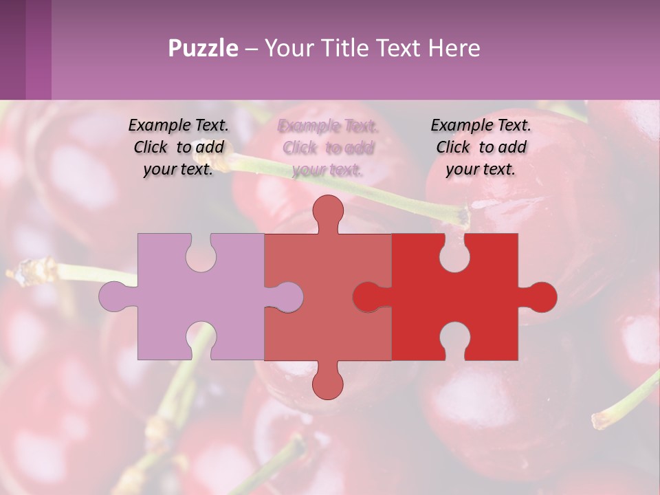 A Bunch Of Cherries With Water Droplets On Them PowerPoint Template
