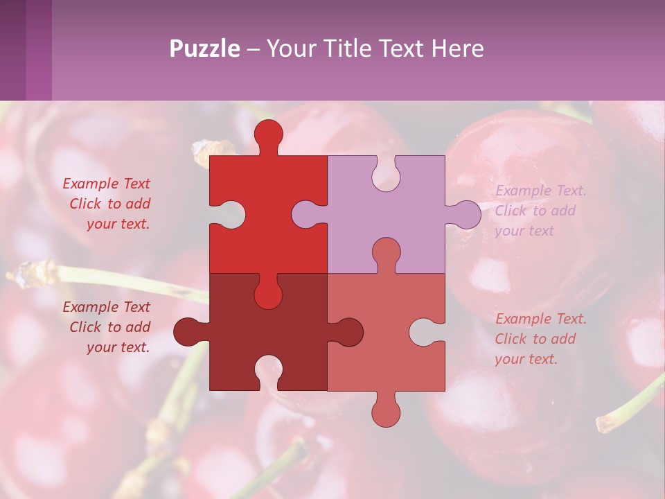 A Bunch Of Cherries With Water Droplets On Them PowerPoint Template