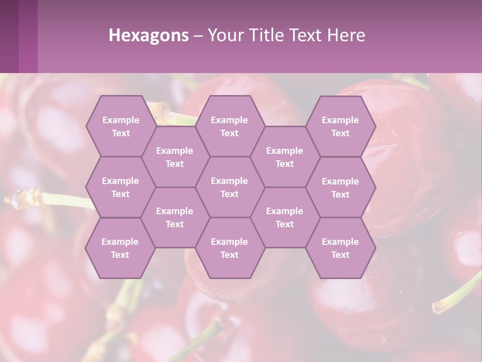 A Bunch Of Cherries With Water Droplets On Them PowerPoint Template