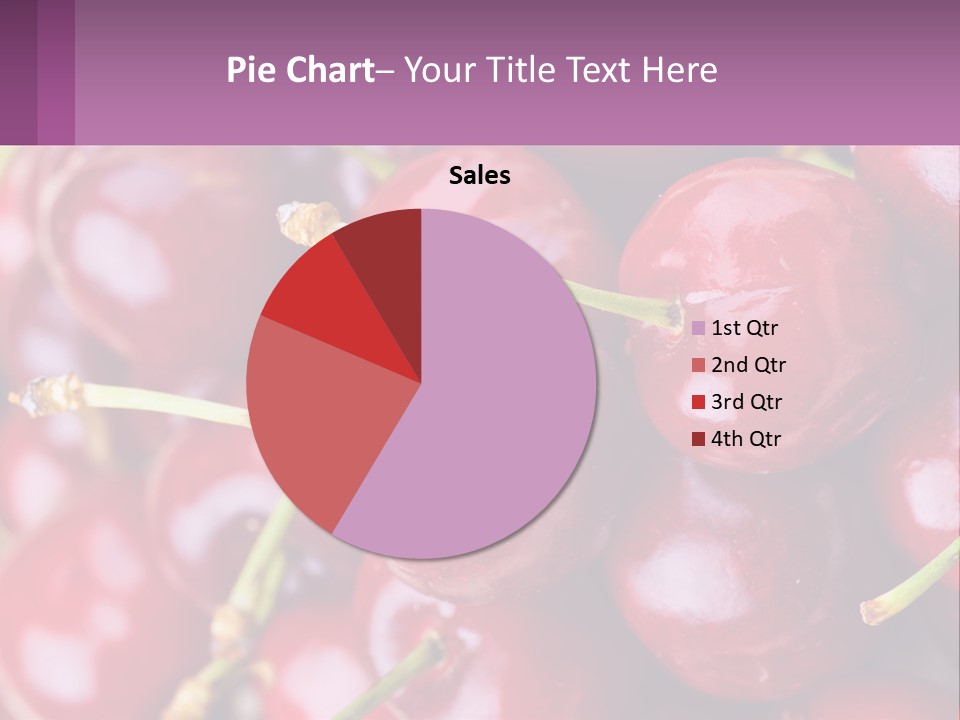 A Bunch Of Cherries With Water Droplets On Them PowerPoint Template