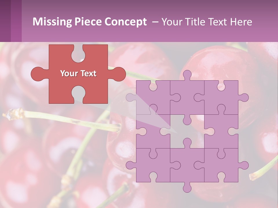 A Bunch Of Cherries With Water Droplets On Them PowerPoint Template