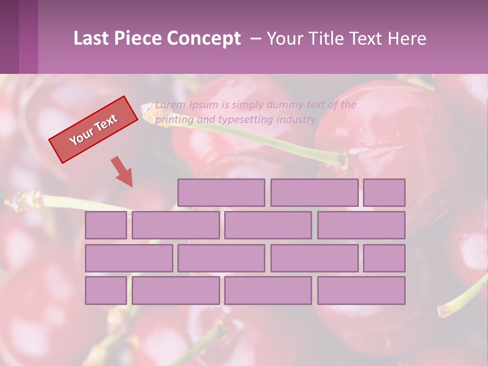 A Bunch Of Cherries With Water Droplets On Them PowerPoint Template