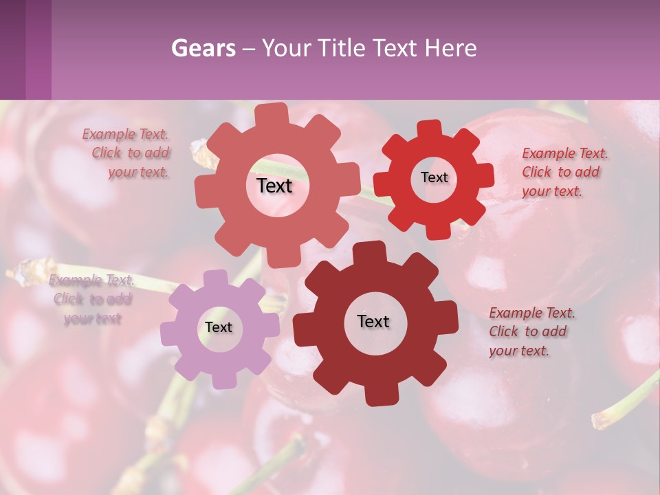 A Bunch Of Cherries With Water Droplets On Them PowerPoint Template