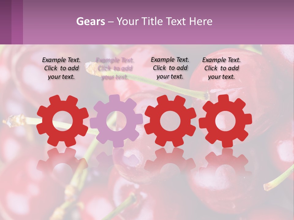 A Bunch Of Cherries With Water Droplets On Them PowerPoint Template
