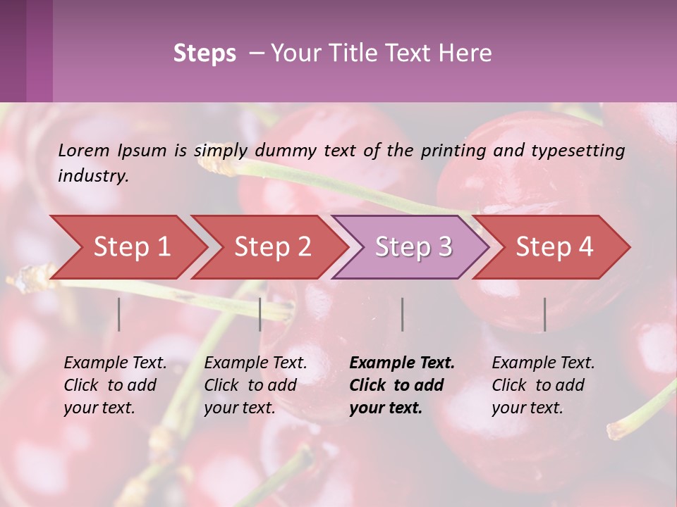 A Bunch Of Cherries With Water Droplets On Them PowerPoint Template