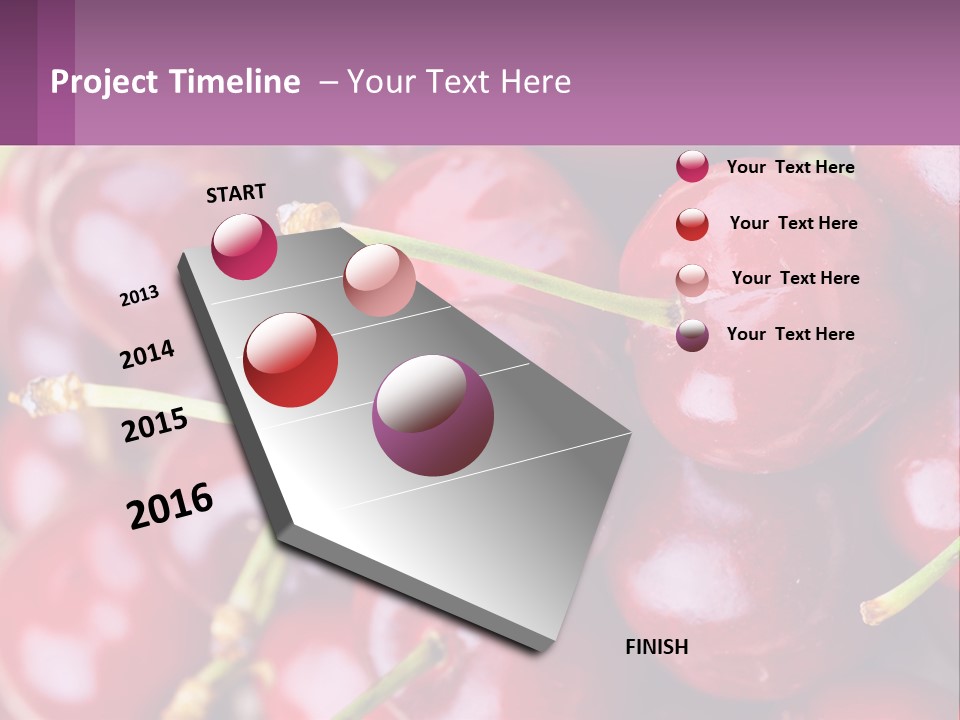 A Bunch Of Cherries With Water Droplets On Them PowerPoint Template