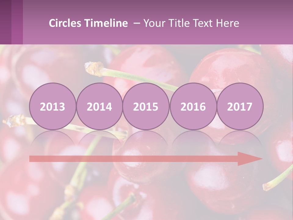 A Bunch Of Cherries With Water Droplets On Them PowerPoint Template