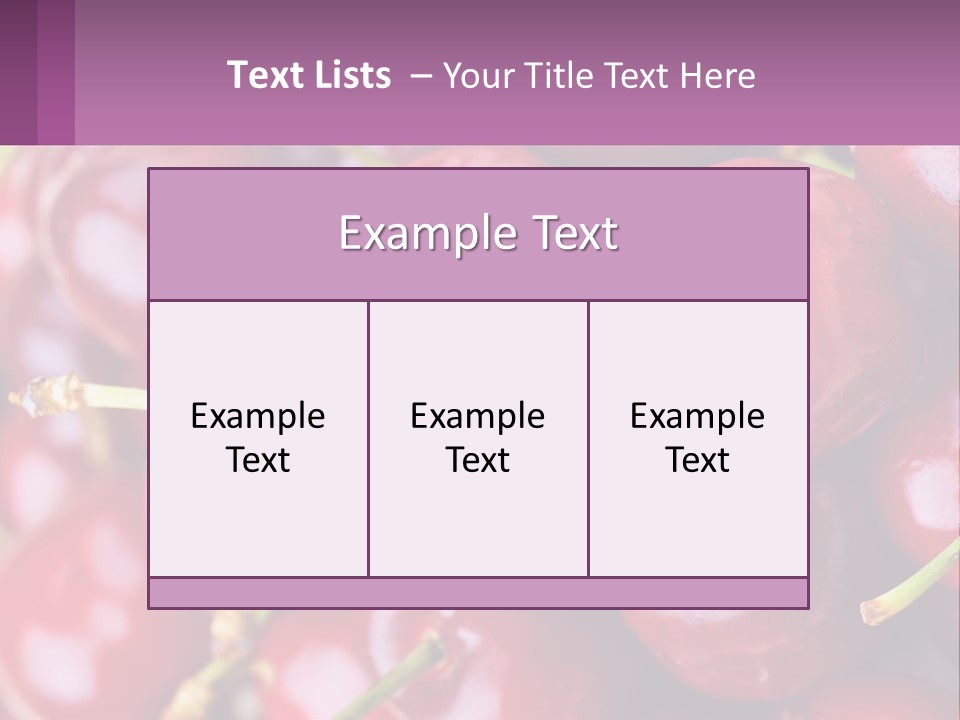 A Bunch Of Cherries With Water Droplets On Them PowerPoint Template