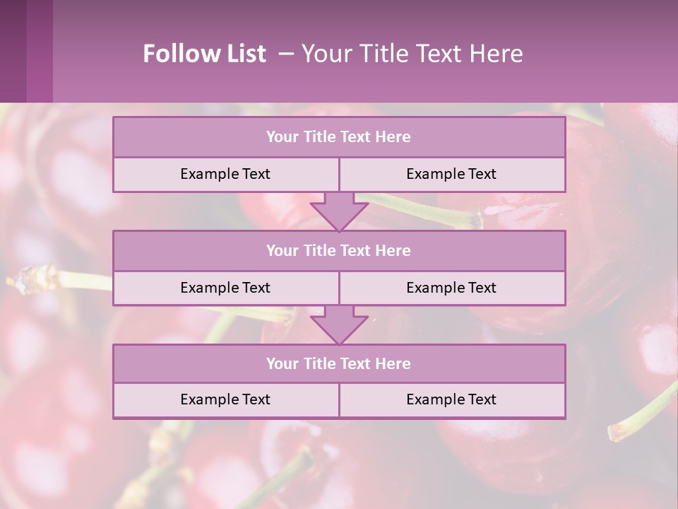 A Bunch Of Cherries With Water Droplets On Them PowerPoint Template