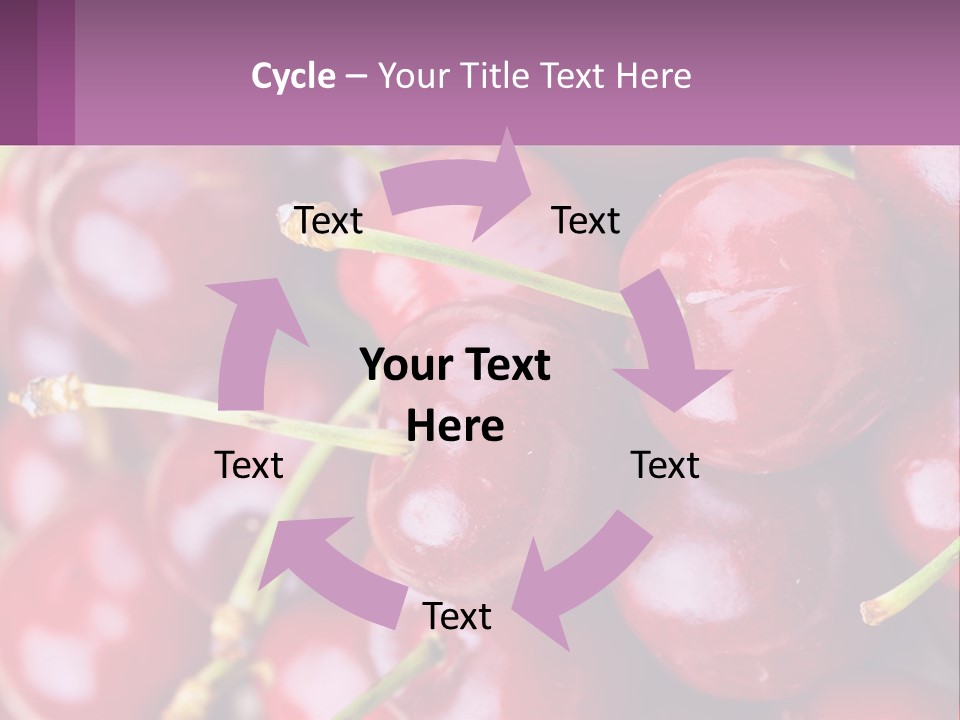 A Bunch Of Cherries With Water Droplets On Them PowerPoint Template