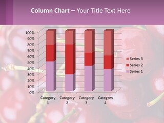 A Bunch Of Cherries With Water Droplets On Them PowerPoint Template