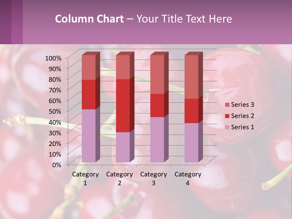 A Bunch Of Cherries With Water Droplets On Them PowerPoint Template