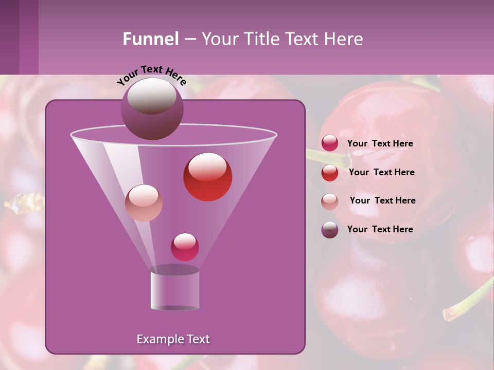 A Bunch Of Cherries With Water Droplets On Them PowerPoint Template