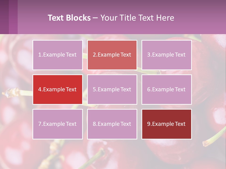 A Bunch Of Cherries With Water Droplets On Them PowerPoint Template