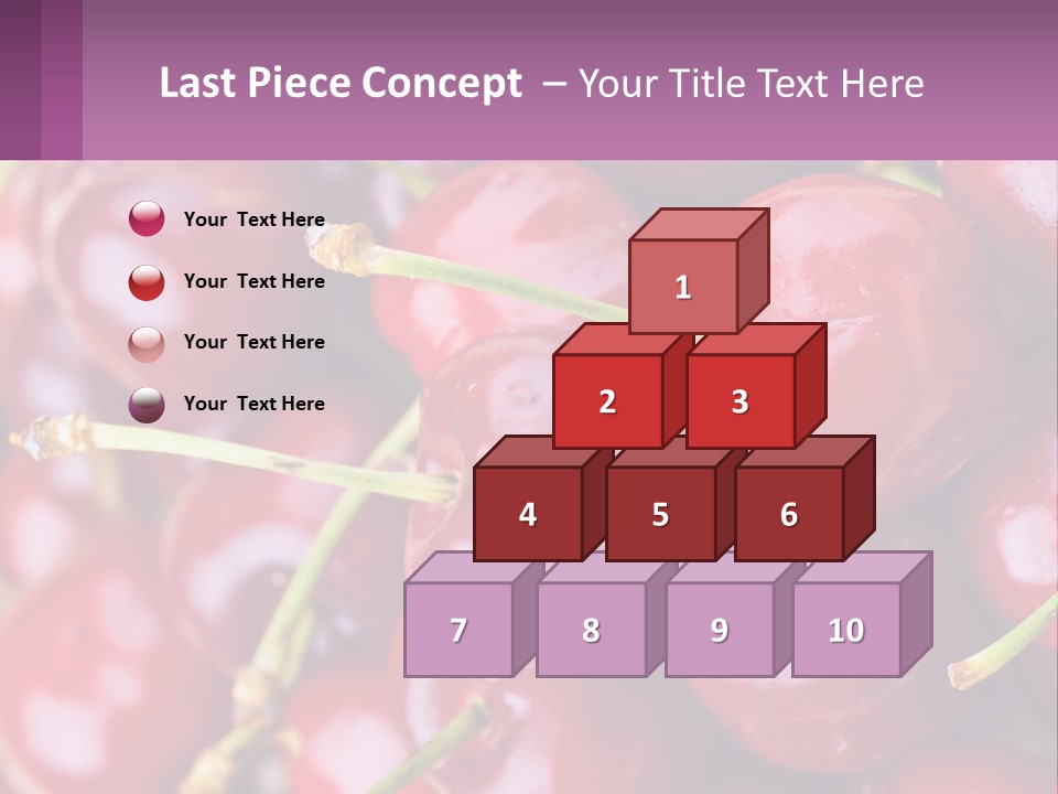 A Bunch Of Cherries With Water Droplets On Them PowerPoint Template