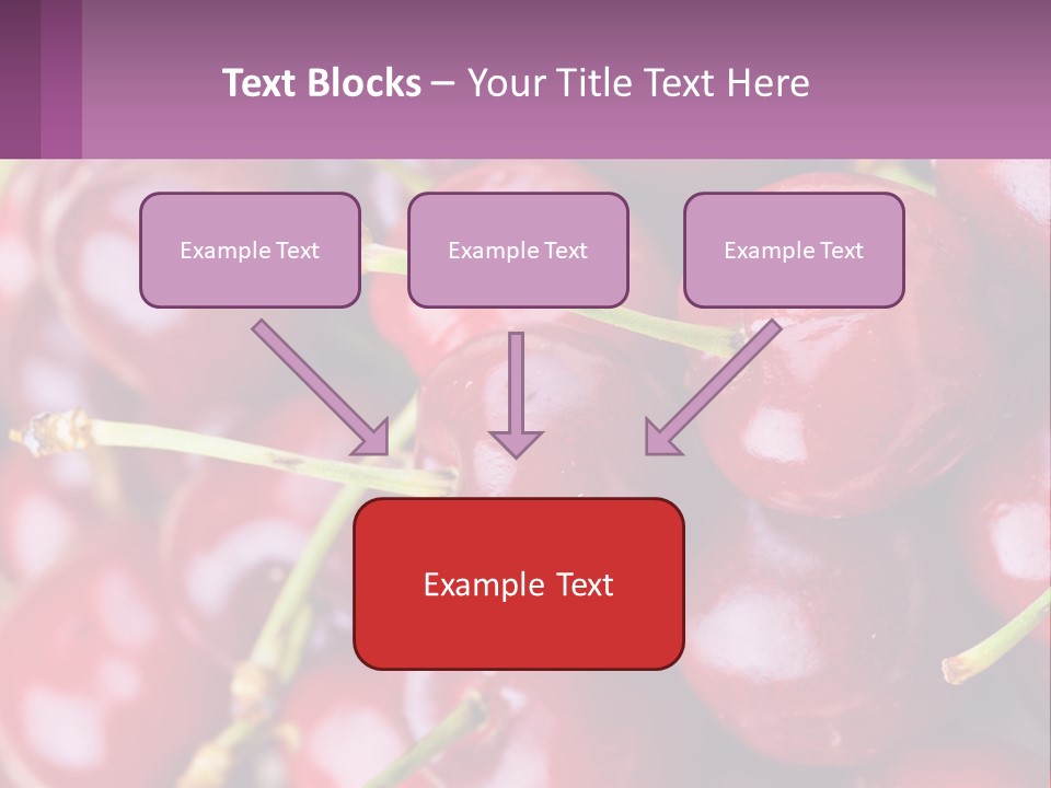 A Bunch Of Cherries With Water Droplets On Them PowerPoint Template