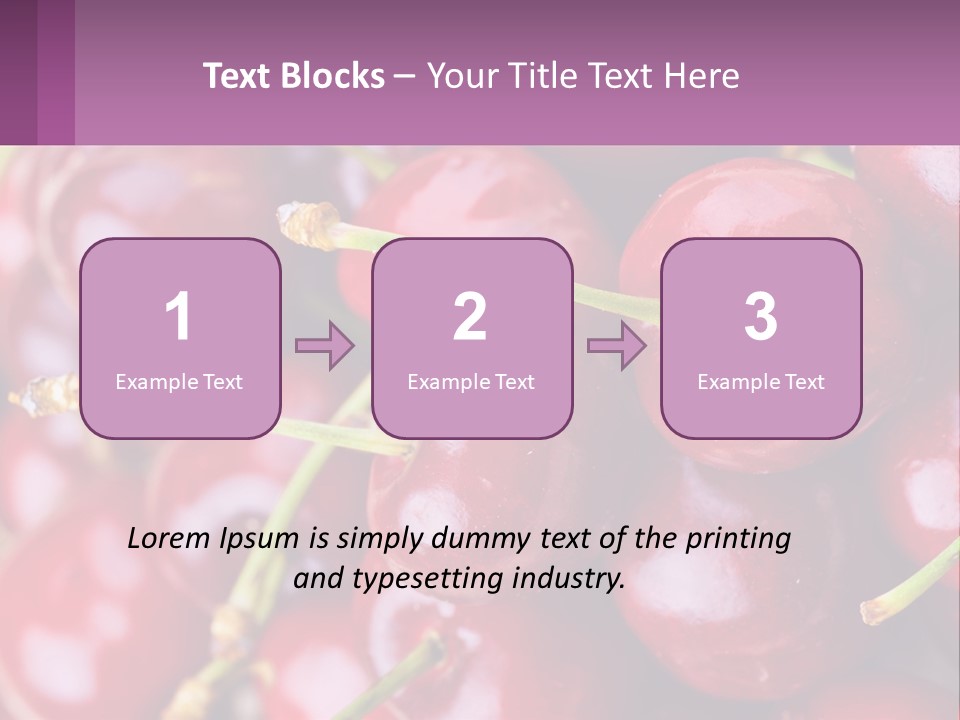 A Bunch Of Cherries With Water Droplets On Them PowerPoint Template