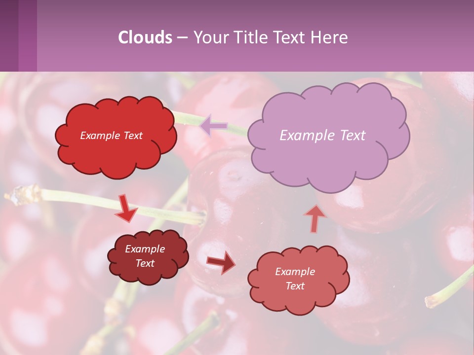 A Bunch Of Cherries With Water Droplets On Them PowerPoint Template