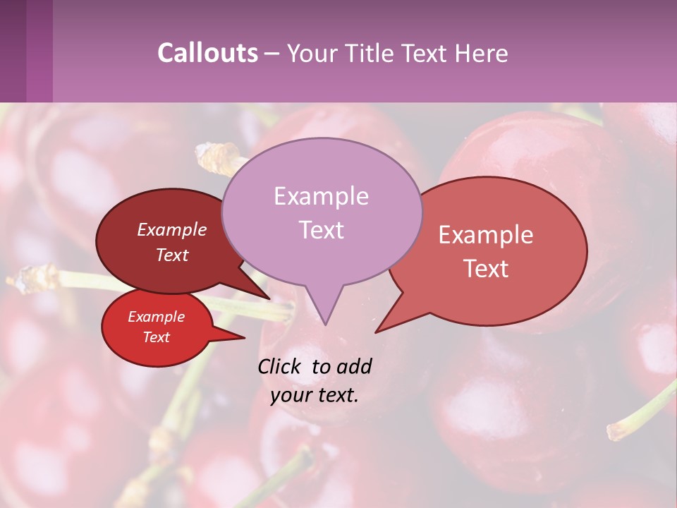A Bunch Of Cherries With Water Droplets On Them PowerPoint Template
