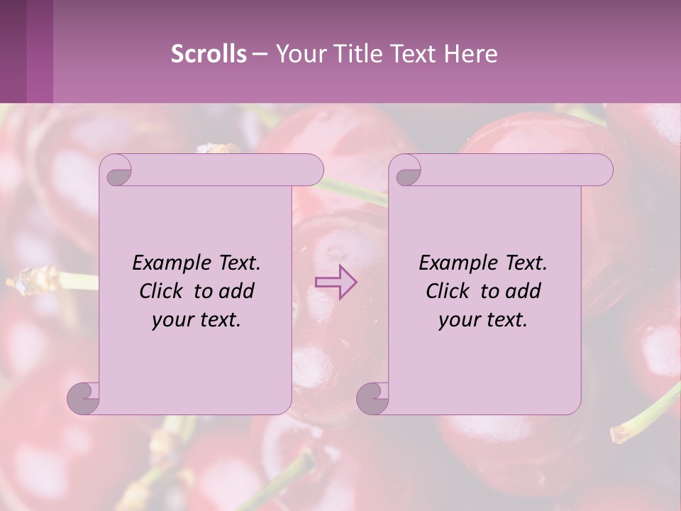 A Bunch Of Cherries With Water Droplets On Them PowerPoint Template