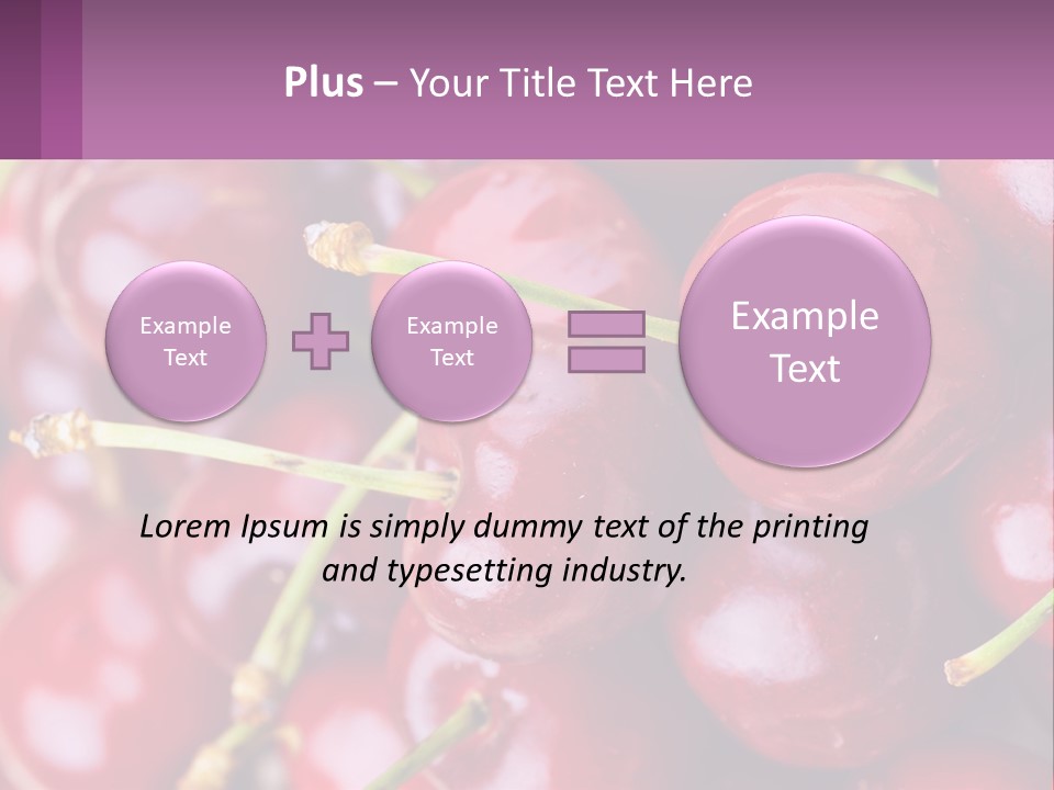 A Bunch Of Cherries With Water Droplets On Them PowerPoint Template