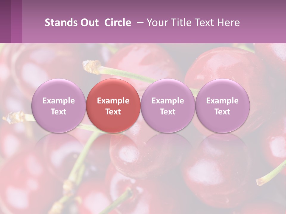 A Bunch Of Cherries With Water Droplets On Them PowerPoint Template