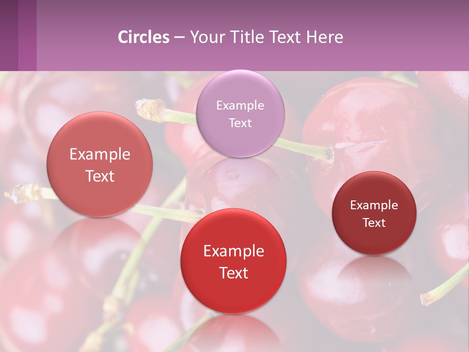 A Bunch Of Cherries With Water Droplets On Them PowerPoint Template