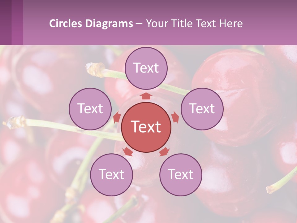 A Bunch Of Cherries With Water Droplets On Them PowerPoint Template