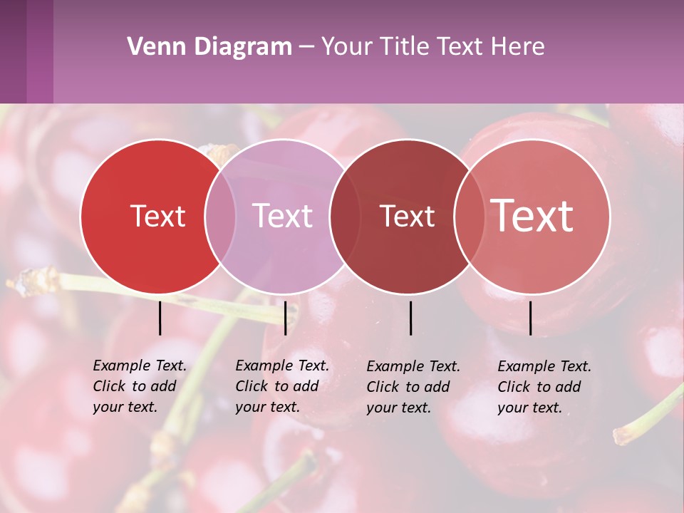 A Bunch Of Cherries With Water Droplets On Them PowerPoint Template