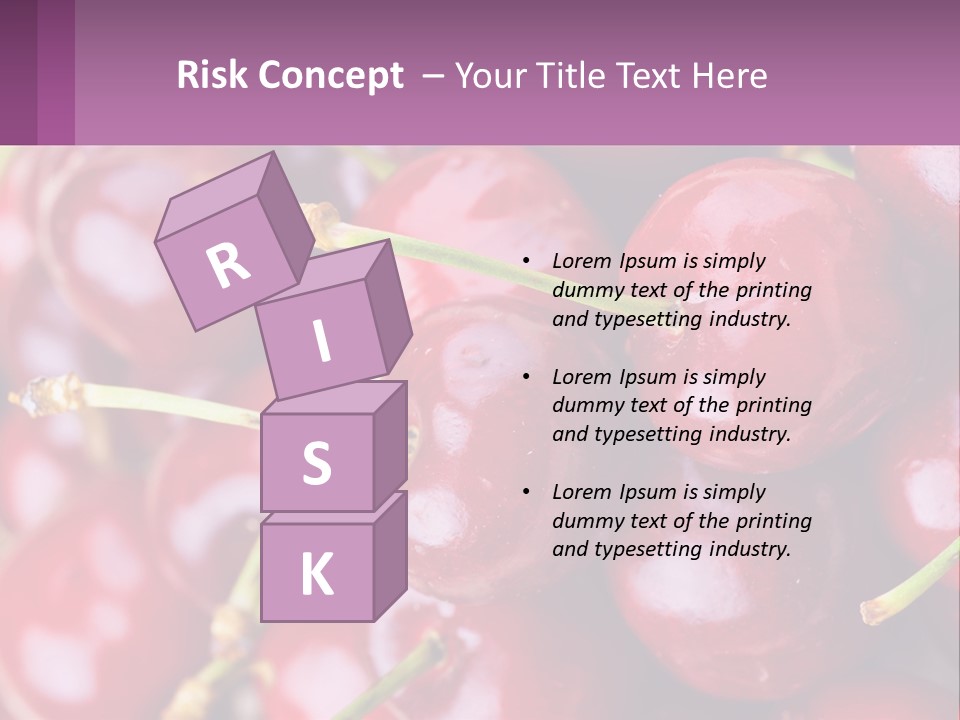 A Bunch Of Cherries With Water Droplets On Them PowerPoint Template