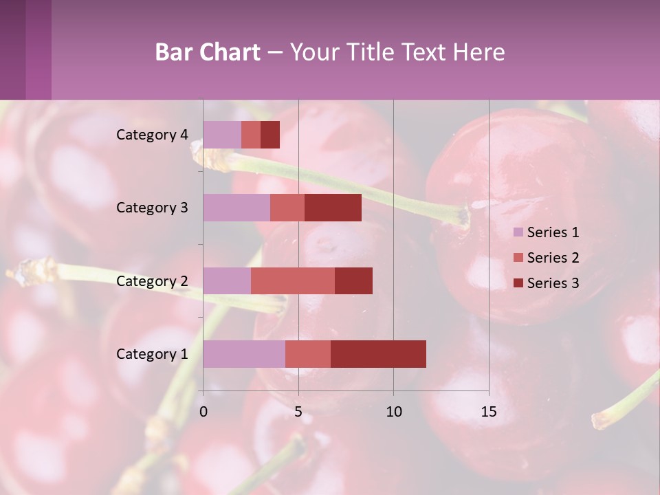 A Bunch Of Cherries With Water Droplets On Them PowerPoint Template