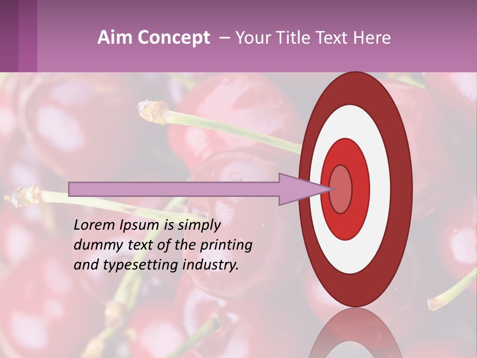 A Bunch Of Cherries With Water Droplets On Them PowerPoint Template