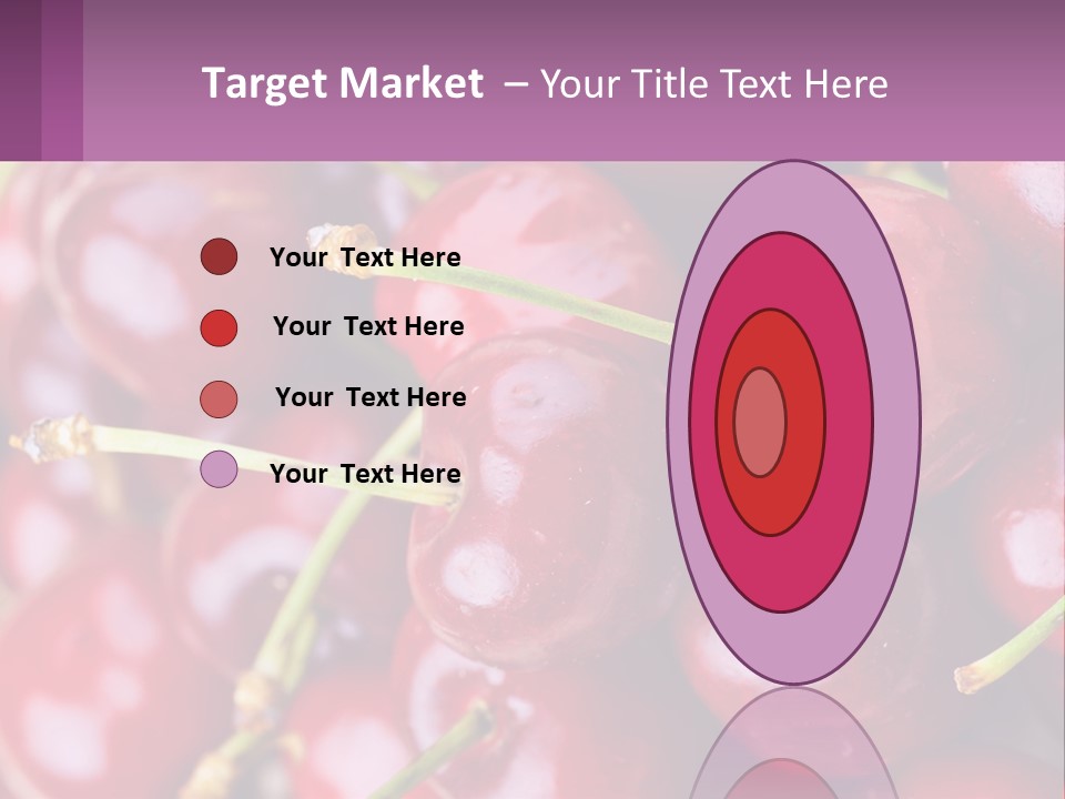 A Bunch Of Cherries With Water Droplets On Them PowerPoint Template
