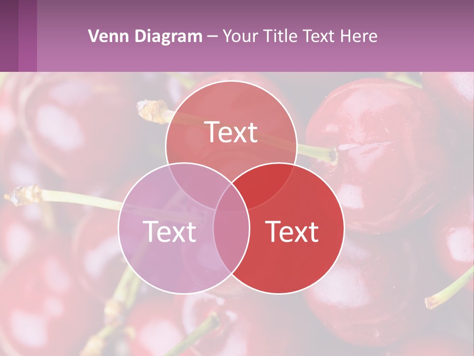 A Bunch Of Cherries With Water Droplets On Them PowerPoint Template