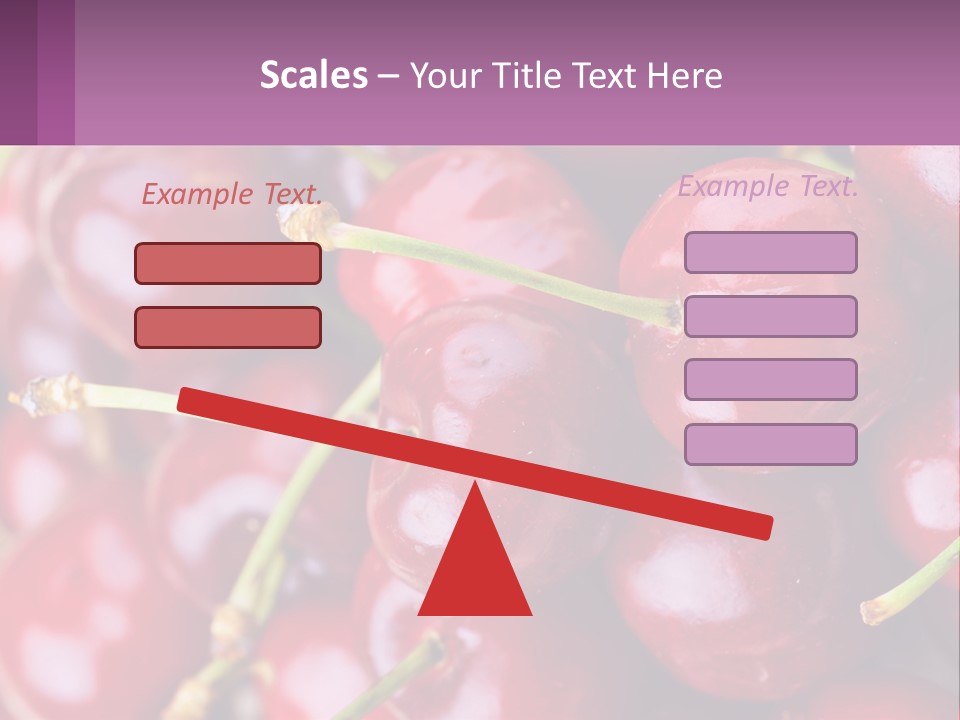 A Bunch Of Cherries With Water Droplets On Them PowerPoint Template