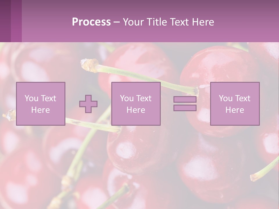 A Bunch Of Cherries With Water Droplets On Them PowerPoint Template