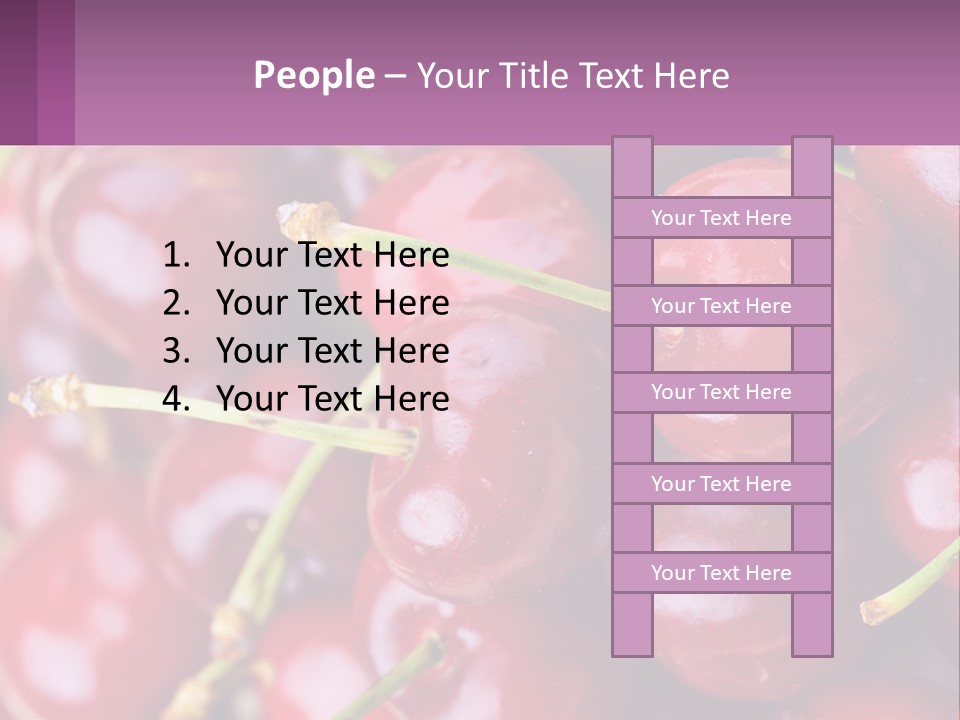 A Bunch Of Cherries With Water Droplets On Them PowerPoint Template