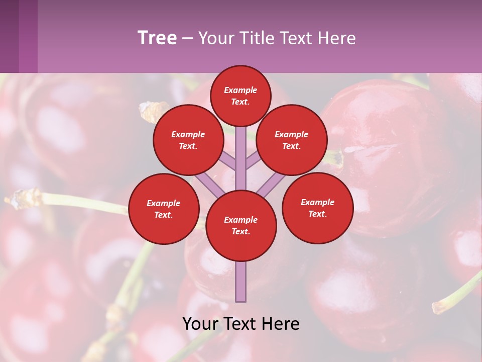 A Bunch Of Cherries With Water Droplets On Them PowerPoint Template