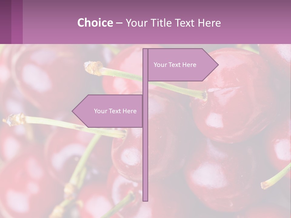A Bunch Of Cherries With Water Droplets On Them PowerPoint Template