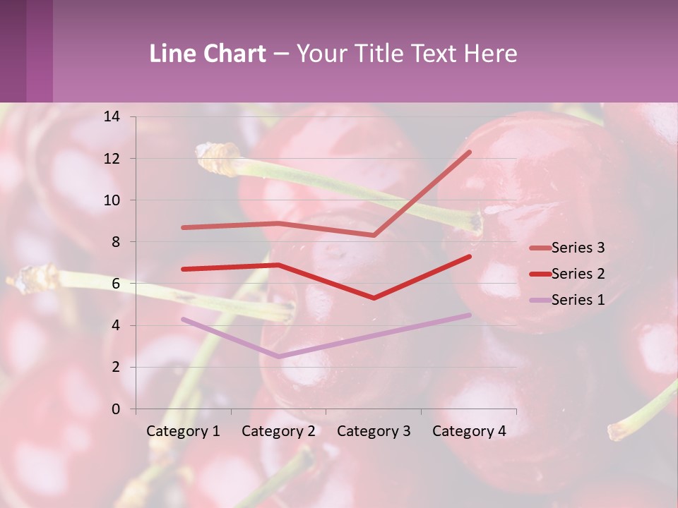 A Bunch Of Cherries With Water Droplets On Them PowerPoint Template