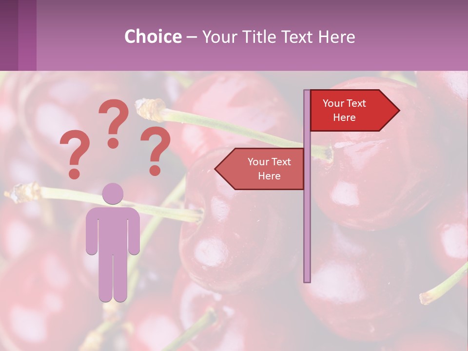 A Bunch Of Cherries With Water Droplets On Them PowerPoint Template