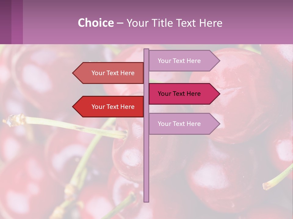 A Bunch Of Cherries With Water Droplets On Them PowerPoint Template