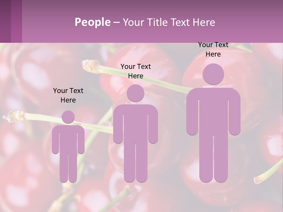 A Bunch Of Cherries With Water Droplets On Them PowerPoint Template