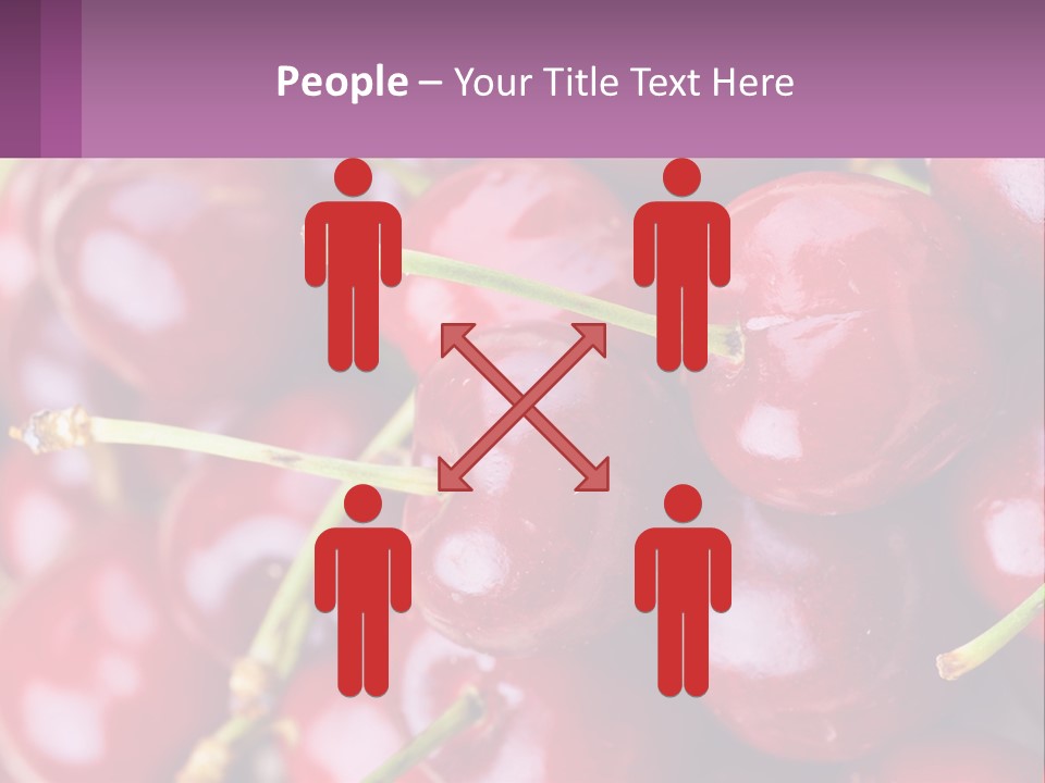 A Bunch Of Cherries With Water Droplets On Them PowerPoint Template