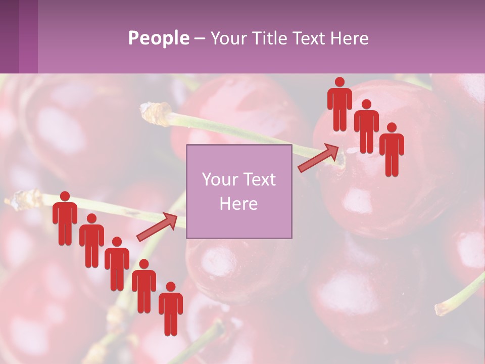 A Bunch Of Cherries With Water Droplets On Them PowerPoint Template