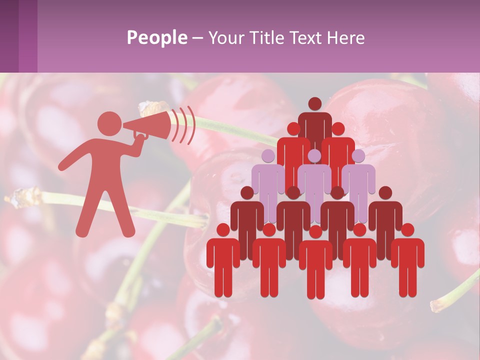 A Bunch Of Cherries With Water Droplets On Them PowerPoint Template