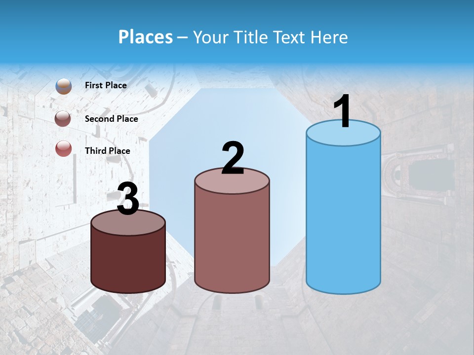 A View From The Bottom Of A Tower Looking Up At The Sky PowerPoint Template