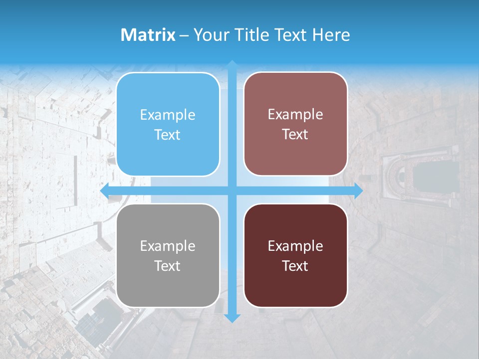 A View From The Bottom Of A Tower Looking Up At The Sky PowerPoint Template