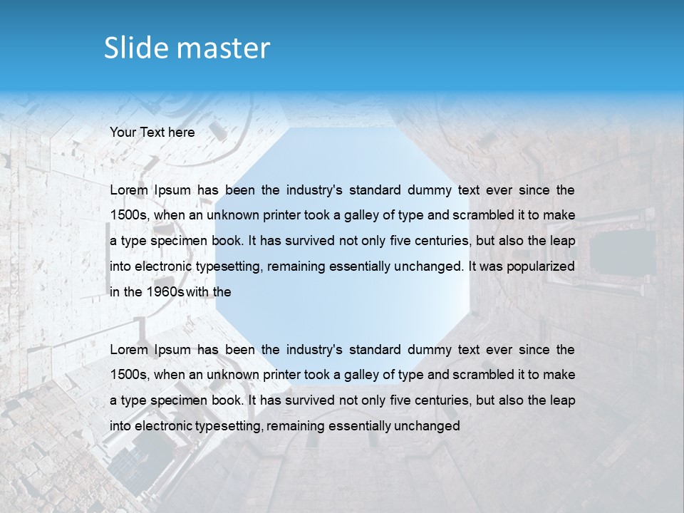A View From The Bottom Of A Tower Looking Up At The Sky PowerPoint Template